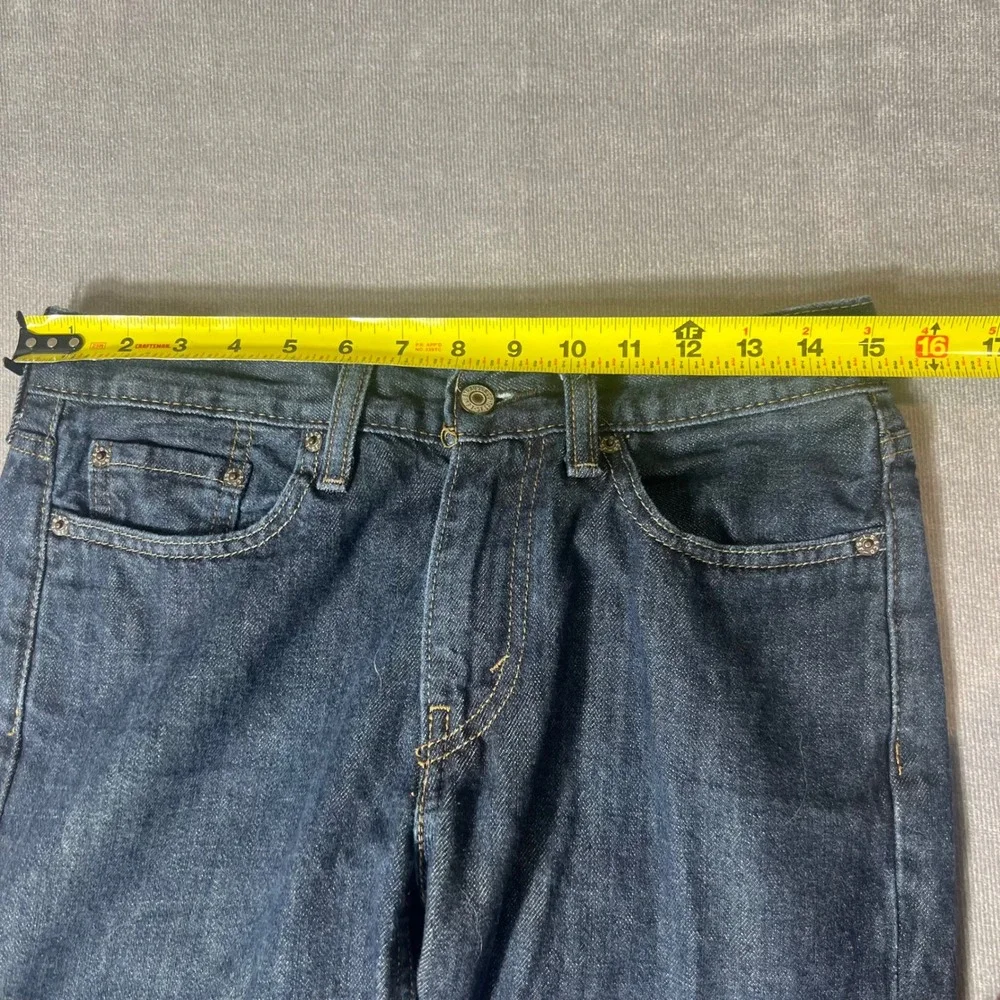 Levis 514 Straight Fit Jeans Mens 29x32 Dark Wash Indigo Blue Cotton Denim